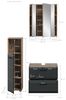 Badezimmer-Set >Ice< in Nox Oak / Schwarz - 105x185x30cm (BxHxT) Bild 2