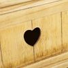 DRW Beistelltisch mit 1 Schublade und 1 Korb aus Holz und Weide in Natur Bild 2