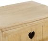 DRW Beistelltisch mit 1 Schublade und 1 Korb aus Holz und Weide in Natur Bild 3