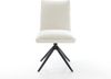 Drehstuhl Lelio-Flex Bouclé Soft Beige Kreuzgestell breit Schwarz 360° drehbar Wippfunktion Taschenfederkern Bild 3