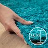 Carpettex 'Unicolor' Hochflor-Teppich, Höhe: 30 mm, Shaggy Langflor, Türkis, 80 cm (Rund) Bild 5