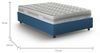 Talamo Italia - Doppelbett „Grace“, Bettkasten mit Stoffbezug, 100 % Made in Italy, Öffnung vorne, inklusive Matratze 160x200 cm, Blau Bild 2