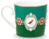 PiP Studio Becher Love Birds Medallion Emerald-Green Henkelbecher Large 0,25l Set2, Porzellan Bild 4