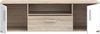 Forte IKOLI TV Schrank 140 150, modernes Lowboard mit 2 Türen und 1 Schublade, offenes Fach, Wohnzimmer, Holzwerkstoff, Weiß mit Sonoma Eiche Holzdekor, 144,6 cm breit x 43,3 cm hoch x 41,3 cm tief Bild 4