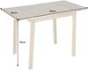 riess-ambiente Gartentisch BALI 110cm natur hell – Massivholz, ausklappbar, wetterfest (Einzelartikel, 1-St), ausklappbarer Outdoor-Holztisch im Naturton – ideal für kleine Balkone Bild 3