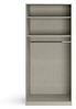 Rauch Möbel Alabama Drehtürenschrank Schrank Kleiderschrank Weiss / Grau, 2-türig, Inklusive Zubehörpaket Basic, 1 Kleiderstange, 2 Einlegeböden, BxHxT 91 x 229 x 54 cm Bild 3
