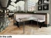 MEBLINI Eckbank für Esszimmer mit ausziehbarem Tisch - Küchenbank - Essecke - Sitzecke Küche - PETER - X-Beine 128x168x87cm Rechts - Beige Samt/M Weiß-Schwarz Hochgl. Bild 5