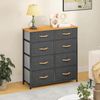 DWVO Kommode mit 8 Schubladen, langlebiger Stoff, Robustes Metallgestell, modern und funktional, ideal für Schlafzimmer, Wohnzimmer, Flur, Kinderzimmer, dunkelgrau Bild 2