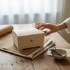Creative Deco Holzkiste Schatztruhe mit Deckel, Schloss und Schlüssel, Abschließbare Holzbox für Gegenständen, Aufbewahrung und Dekoration Bild 2