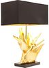 Kare Design Tischleuchte Tropical Flower, Schwarz/Gold, Tischleuchte Tischlampe, Stahl Stange, 65 x 51 x 22 cm (H/B/T) Bild 4
