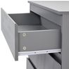 HTI-Living Nachtschrank Nachtschrank Kenji Hochglanz Grau (Stück, 1-St, 1 Nachtschrank) Nachtkommode 2 Schubladen Bild 4