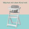 Bebeconfort Hochstuhl Timba - White Gray, Mitwachsender Holz Baby Kinderhochstuhl mit Sitzauflage - verstellbar Bild 5