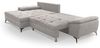 CAVADORE Schlafsofa Lina Ecksofa mit Schlaffunktion, Bettkasten, XL-Longchair und Steppung im Sitz / 290 x 85 x 163 / Flachgewebe: Beige Bild 3