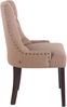 CLP 2er Set Esszimmerstuhl Aberdeen Stoff mit Gestell aus Kautschukholz,taupe antik Bild 5