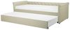 Tagesbett LIBOURNE 80 x 200 cm Stoff Beige Bild 1