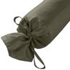 Mako Satin / Baumwollsatin Nackenrollen Bezug uni / einfarbig dark olive 15x40 cm mit Bändern Bild 3