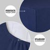 CelinaTex Jersey Spannbettlaken Lucina 90x200-100x200 cm dunkel blau 100% Baumwolle gekämmt bis 26cm Matratzenhöhe Spannbettbezug, Leintuch, Bettlaken, elastisch, Strech, Oeko-Tex Bild 4