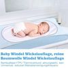 6 Stück Wickelunterlage, Weiche Wickelauflage für Babys Wickelunterlage aus Bambus-Viskose 30x60 cm Tragbare wickelunterlage waschbar für Zu Hause Im Freien Waschbar Wiederverwendbar(Weiß) Bild 5
