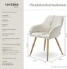 tectake Esszimmerstuhl Marilyn (6er Set, 6 St), gepolstert, in Cordoptik Bild 2