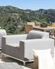 Gartensessel 2er Set ROVIGO Stoff Hellgrau Bild 2