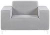 Gartensessel 2er Set ROVIGO Stoff Hellgrau Bild 5
