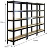 3 x Monster Racking T-Rax 75cm Lagerregal Schwarz Bild 2