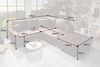 riess-ambiente Ecksofa KENT 220cm braun, Set 2 Teile, Wohnzimmer · Couch · Microfaser · Federkern · inkl. Hocker · Design Bild 3
