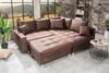 riess-ambiente Ecksofa KENT 220cm braun, Set 2 Teile, Wohnzimmer · Couch · Microfaser · Federkern · inkl. Hocker · Design Bild 5