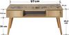 Hanah Home Stylish Coffee Table with Beechwood Legs, Atlantic Pine, 97 x 55 x 45 cm | 100% Melamine Coated Particle Board, 18 mm Thick | Wall-Fixable Design for Modern Living Spaces Bild 2