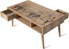 Hanah Home Stylish Coffee Table with Beechwood Legs, Atlantic Pine, 97 x 55 x 45 cm | 100% Melamine Coated Particle Board, 18 mm Thick | Wall-Fixable Design for Modern Living Spaces Bild 5