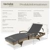 tectake Gartenliege Rattan Sonnenliege, 1, 1 St, 1tlg, mit Aluminiumgestell Bild 2