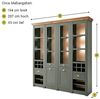 Lomadox Buffet CINCINNATI-61 schrank im Landhausstil in grün mit Wotaneiche inkl. LED 194/207/45cm Bild 2