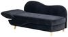 Chaiselongue Samtstoff schwarz mit Bettkasten linksseitig MERI II Bild 5
