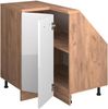 Eck-Küchenschrank für Dachschrägen R-Line Weiß Hochglanz 75.6 cm mit 1 Tür Vicco Bild 4
