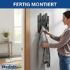 DanDiBo Garderobe Wand Schwarz Metall 96739 Wandgarderobe mit 5 Haken Schmal Garderobenpaneel Flurgarderobe Modern Hakenleiste Garderobenhaken Bild 5