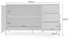 Kombikommode >Bari< in Eichenoptik Braun - 140x82x40cm (BxHxT) Bild 3