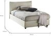 Talamo Italia - Doppelbett Claudia, Bettkasten mit Stoffbezug, 100 % Made in Italy, Öffnung vorne, geeignet für Matratzen 120x200 cm, Beige Bild 2
