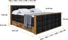 ALTDECOR Boxspringbett LOLLI2-Z KING (Multipocket-Matratze H4, H3 Matratze Bonellfederung, Topper, Kopfteil), Doppelbett mit Fußteil Bild 2