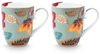PiP Studio Becher Blooming Tales Fantasy Blue Henkelbecher Large 0,54l Set2, Porzellan Bild 2