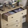 Home Discount Panama Kommode 5 Schubladen Kiefer massiv Holz gewachst Eiche Finish Bild 3