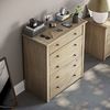 Home Discount Panama Kommode 5 Schubladen Kiefer massiv Holz gewachst Eiche Finish Bild 4