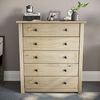 Home Discount Panama Kommode 5 Schubladen Kiefer massiv Holz gewachst Eiche Finish Bild 5