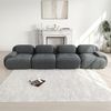 Ball & Cast Cord Sofa, Boneless Couch mit Ottomane, Ohne Montage, Sofa Modular mit Polsterung für Wohnzimmer, Schlafzimmer, Grau, 4 Sitze Bild 3