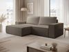 Vente-unique - AMELIA Sofa Samt Schokoladenbraun - B 167 cm x H 85 cm x L 240 cm Bild 2