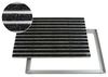 Emco Fußmatte Eingangsmatte DIPLOMAT + Rahmen Aluminium, Rips Anthrazit, rechteckig, Höhe: 15 mm, Größe: 600x400 mm, für Innen- und überdachten Außenbereich Bild 2