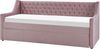 Tagesbett 'MONTARGIS' ausziehbar aus Samtstoff mit Lattenrost Rosa Bild 4