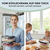 Hausfelder Frischhaltedose Aufschnittdosen Set mit Deckel, 6 x flach, 2 x hoch, Anthrazit, Kunststoff, (Set, 14-tlg, 6x flach, 2x hoch), Kühlschrank Organizer, BPA-frei, stapelbar Bild 5