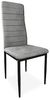 Homey Set mit 6 gepolsterten Stühlen für Wohnzimmer, Esszimmer, Finish in Marengo, Schwarze Beine, Modell Yrsa, Aluminium, 40 cm (B) x 42 cm (T) x 96 cm (H) Bild 4