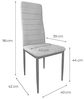 Homey Set mit 6 gepolsterten Stühlen für Wohnzimmer, Esszimmer, Finish in Marengo, Schwarze Beine, Modell Yrsa, Aluminium, 40 cm (B) x 42 cm (T) x 96 cm (H) Bild 3