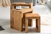 riess-ambiente Beistelltisch MAKASSAR 45cm natur (Set, 3-St), Massivholz · Handarbeit · Holztisch · Mangoholz Bild 4